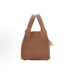 HERMES Picotin Lock 18 Gold buckle Basket Bucket Bag Handbag 18 Women\'s style 37 Gold Golden brown